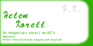 helen korell business card